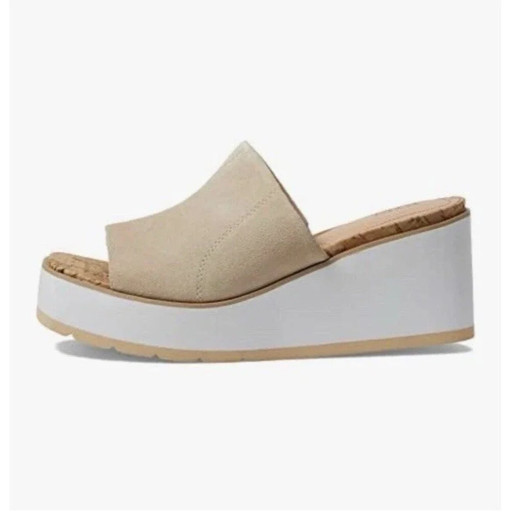 NYDJ Platform Wedge Sandals Rysa Natural Color Size 8.5 M New
